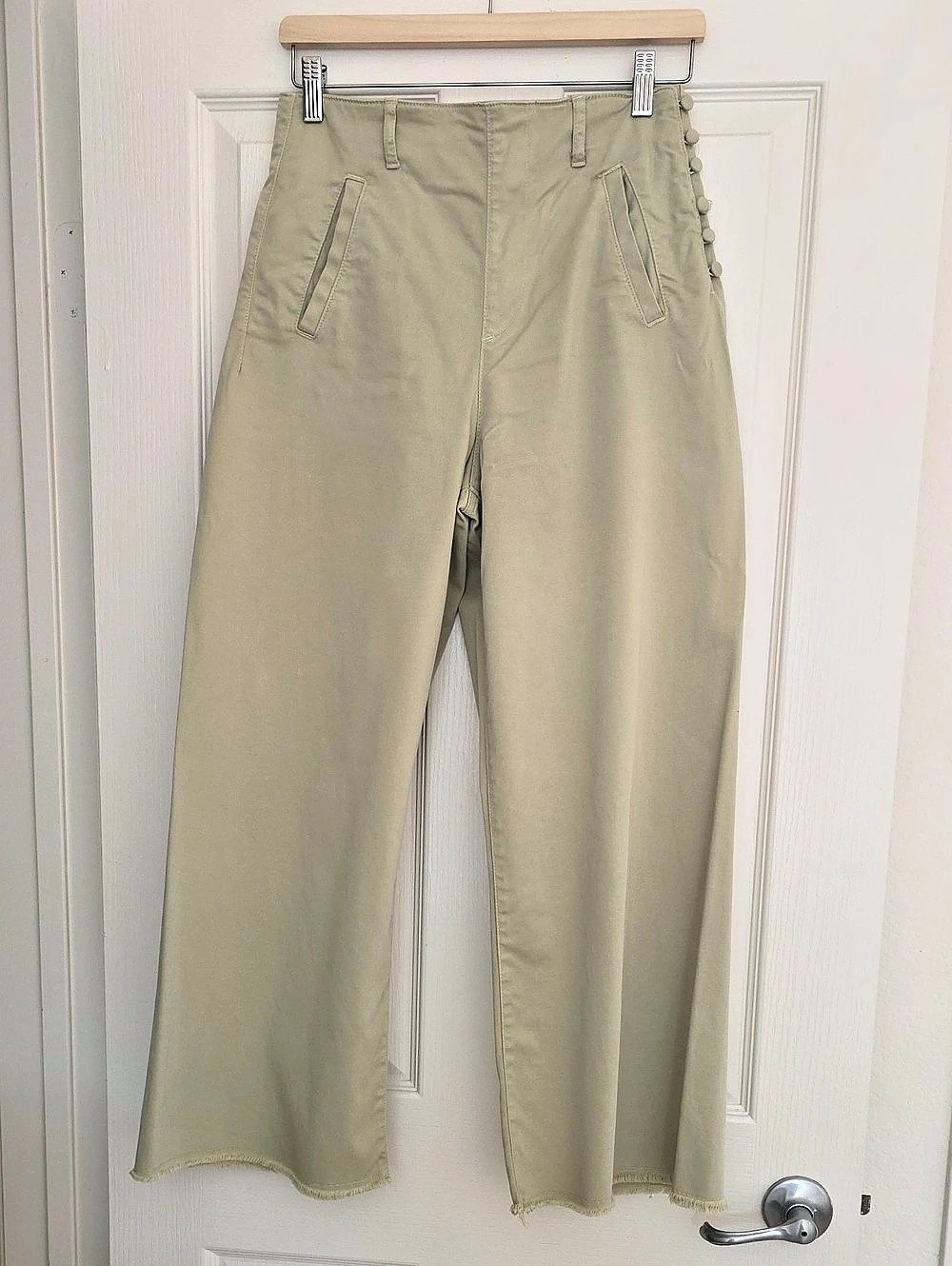 Zara Wide Leg Pants in Green Size 6